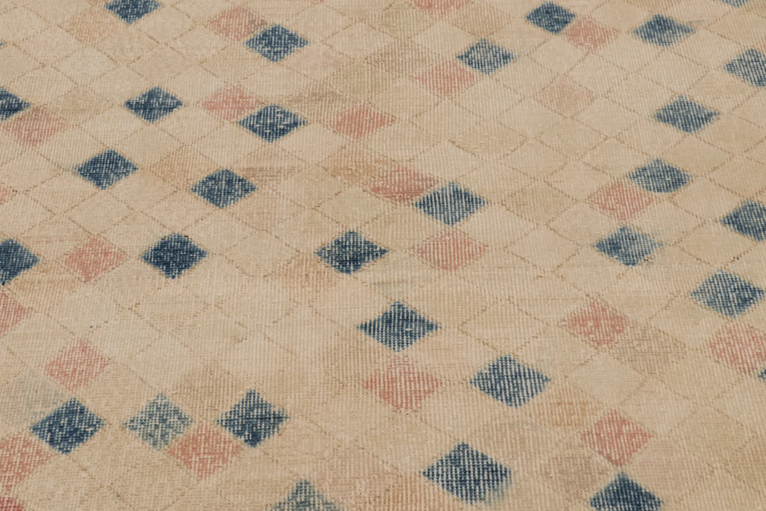 Vintage Turkish Geometric Rug