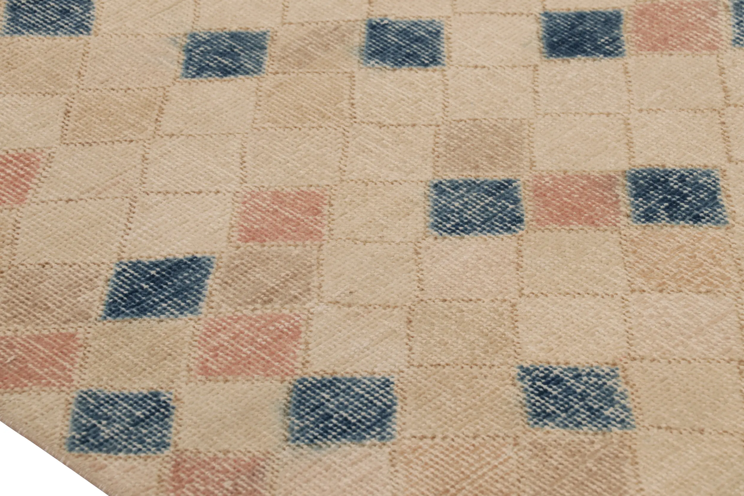 Vintage Turkish Geometric Rug