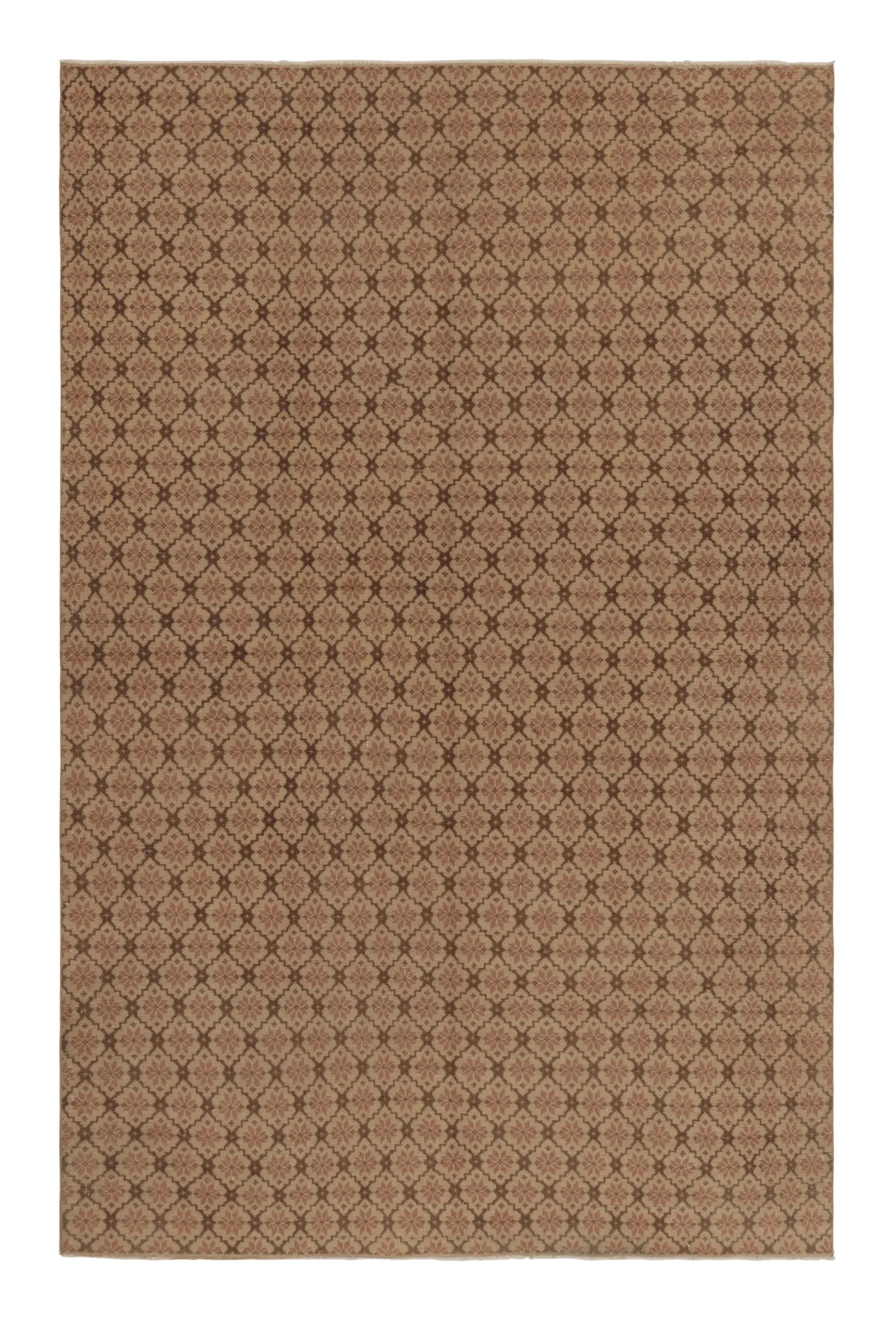 Vintage Turkish Floral Rug