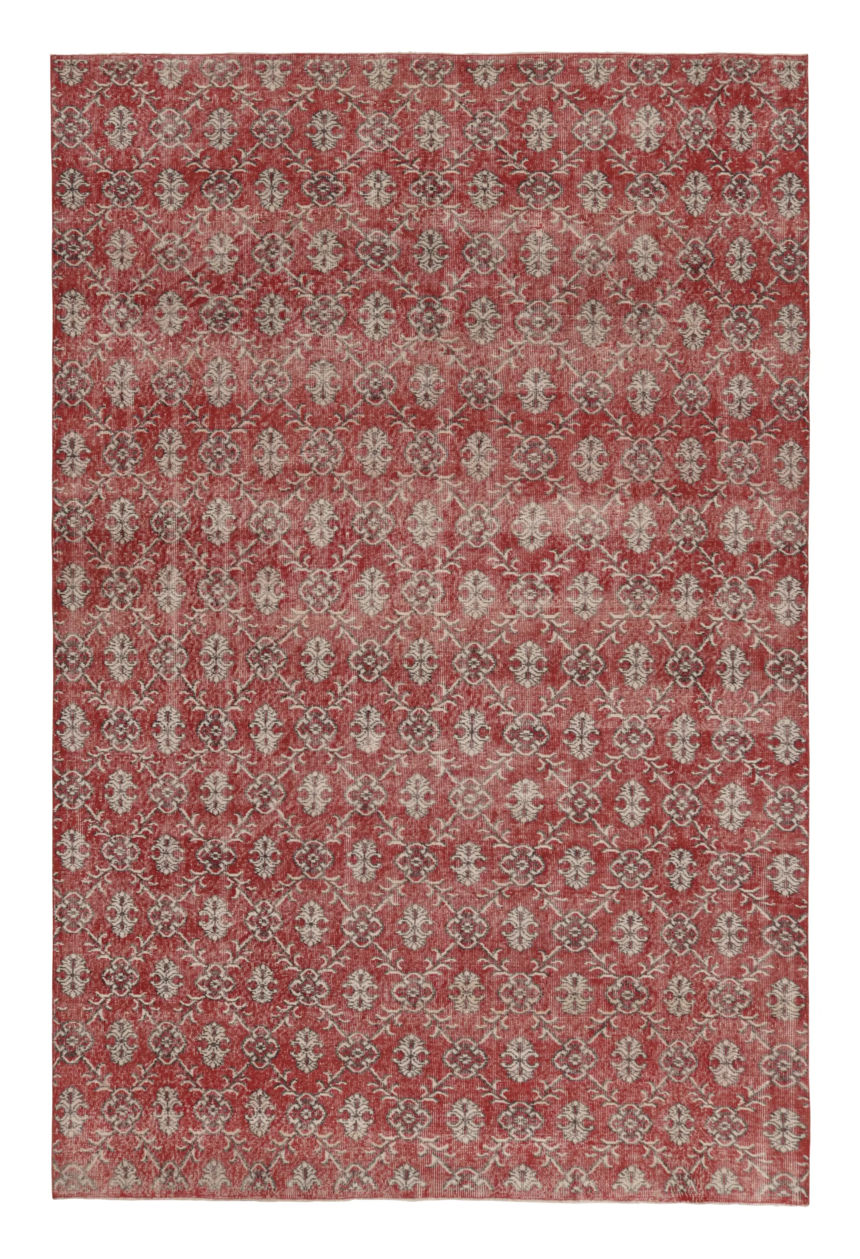 Vintage Turkish Floral Rug