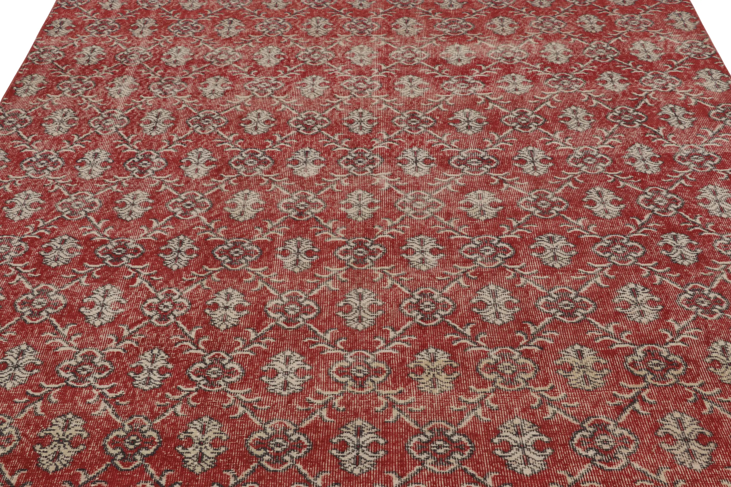 Vintage Turkish Floral Rug