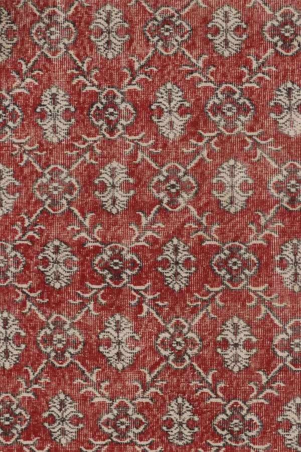 Vintage Turkish Floral Rug