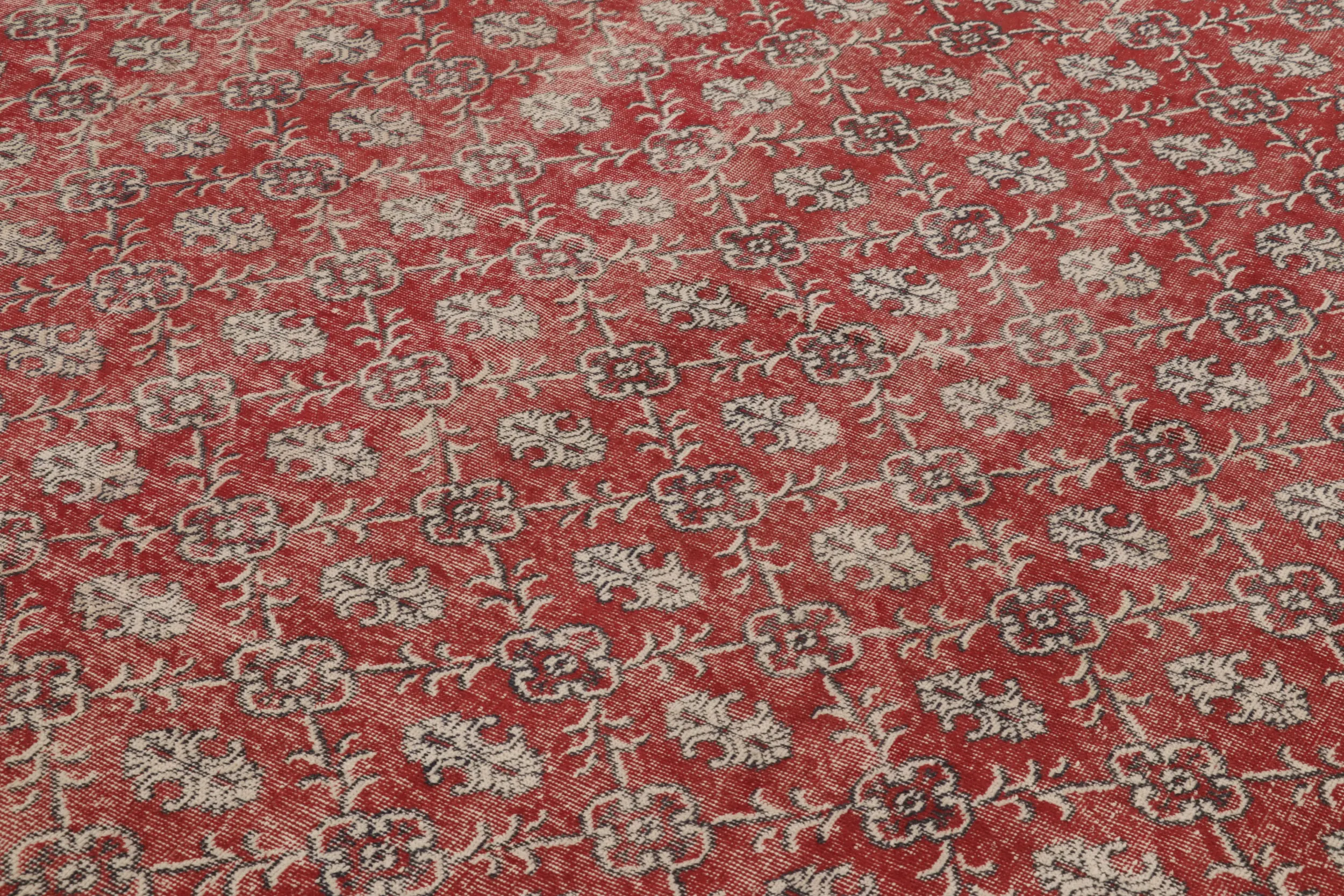 Vintage Turkish Floral Rug