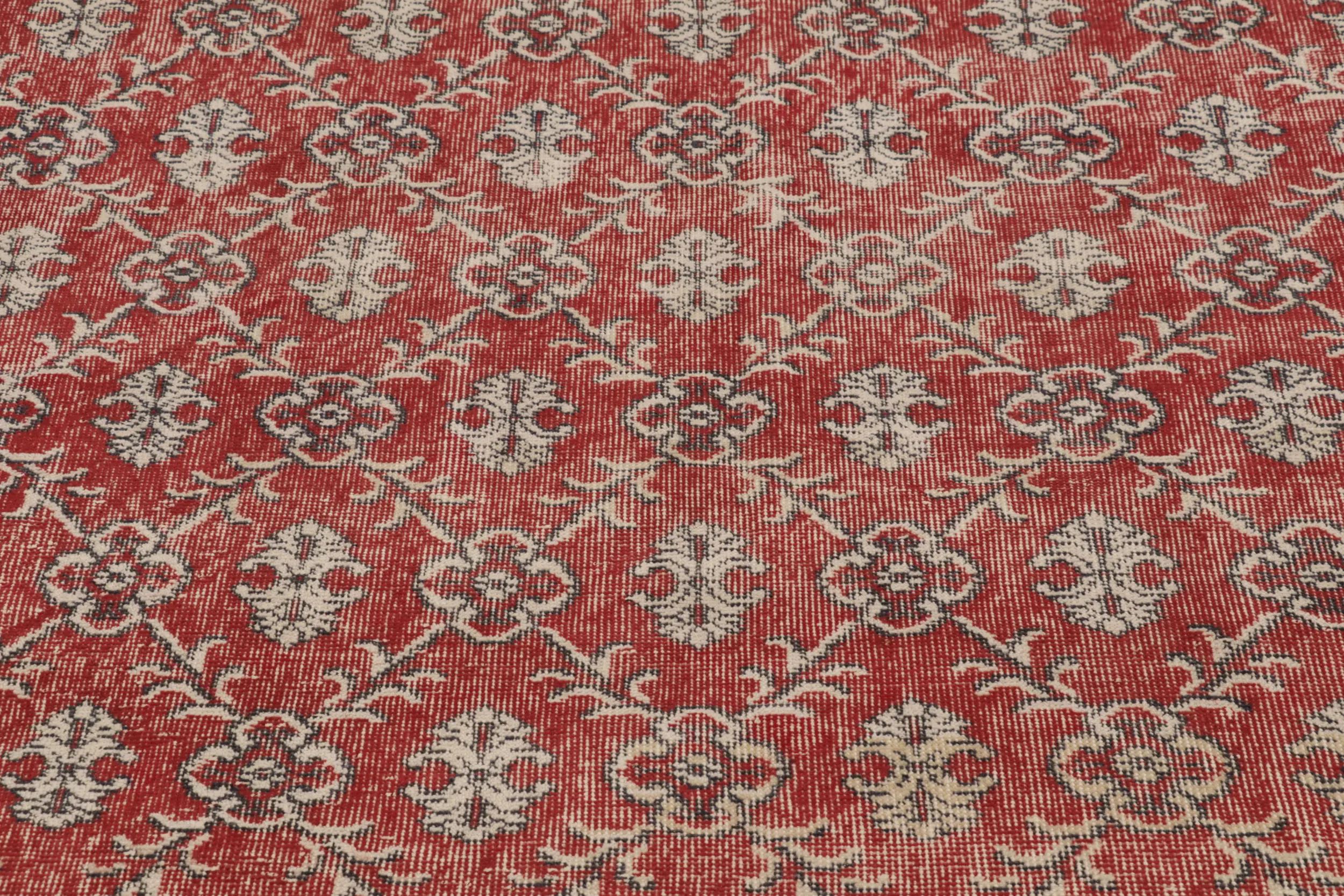 Vintage Turkish Floral Rug