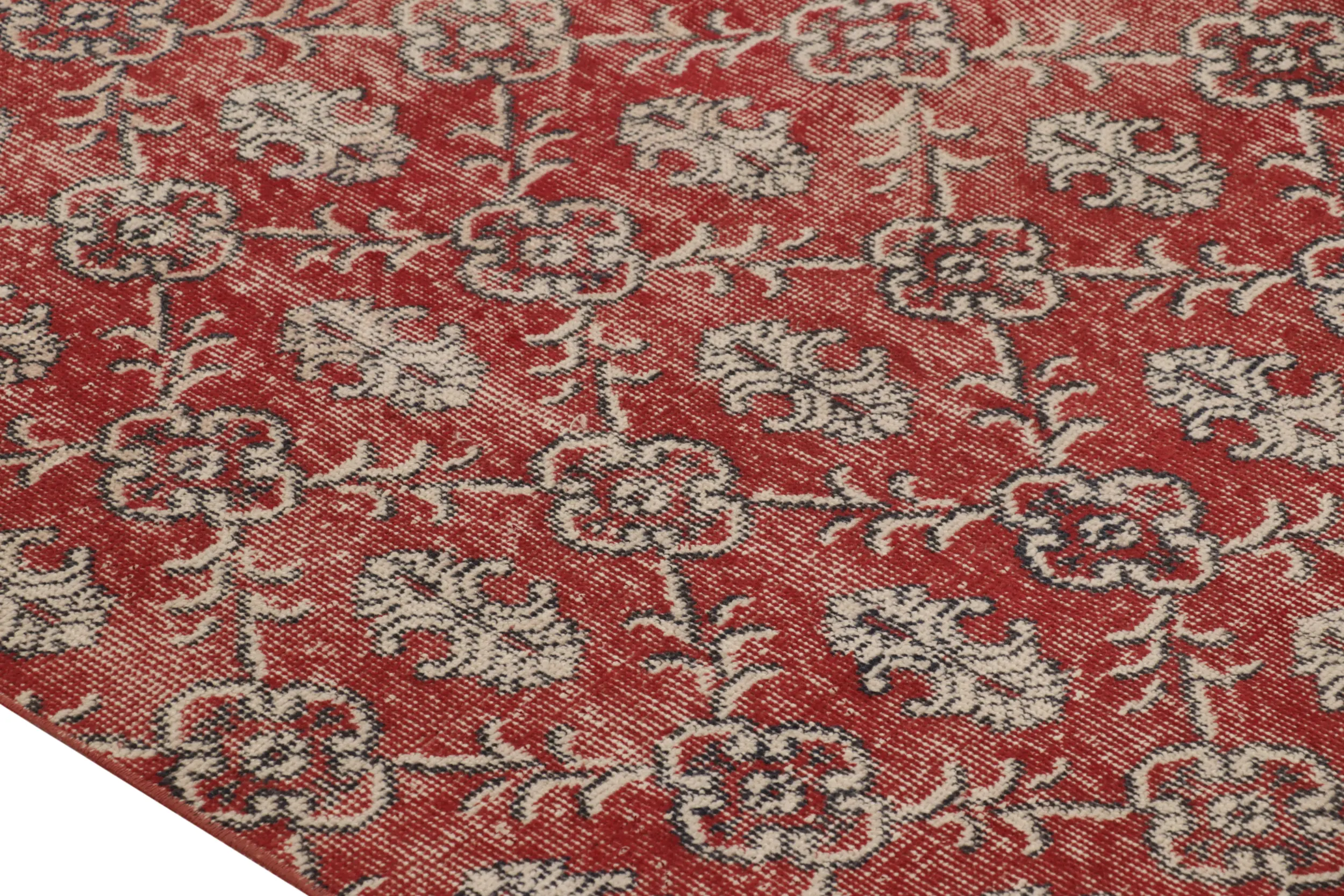 Vintage Turkish Floral Rug