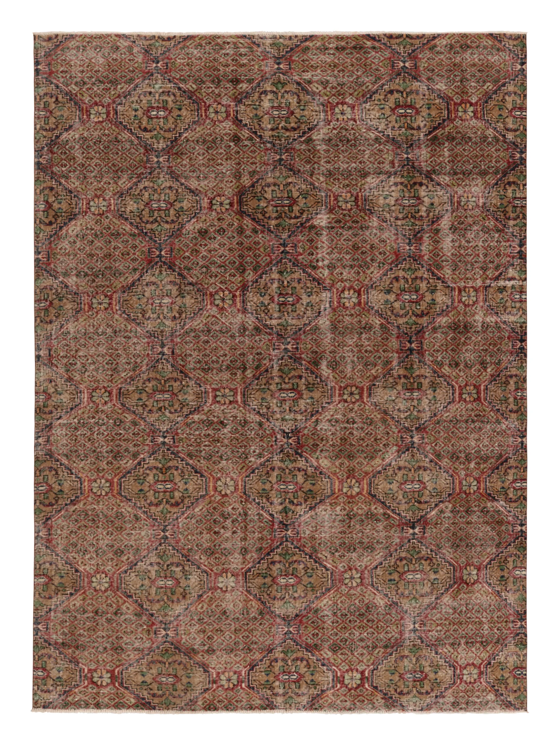 Vintage Turkish Floral Rug