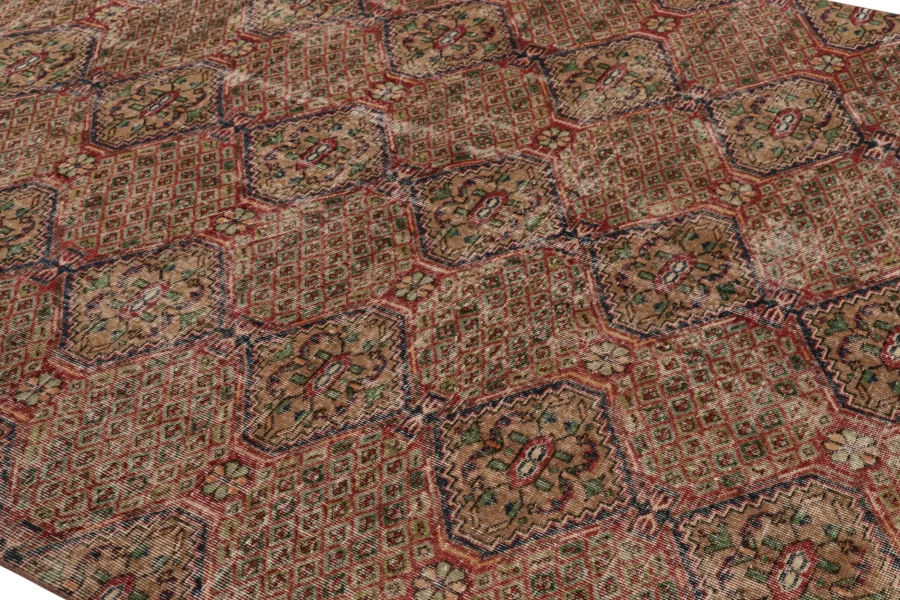 Vintage Turkish Floral Rug