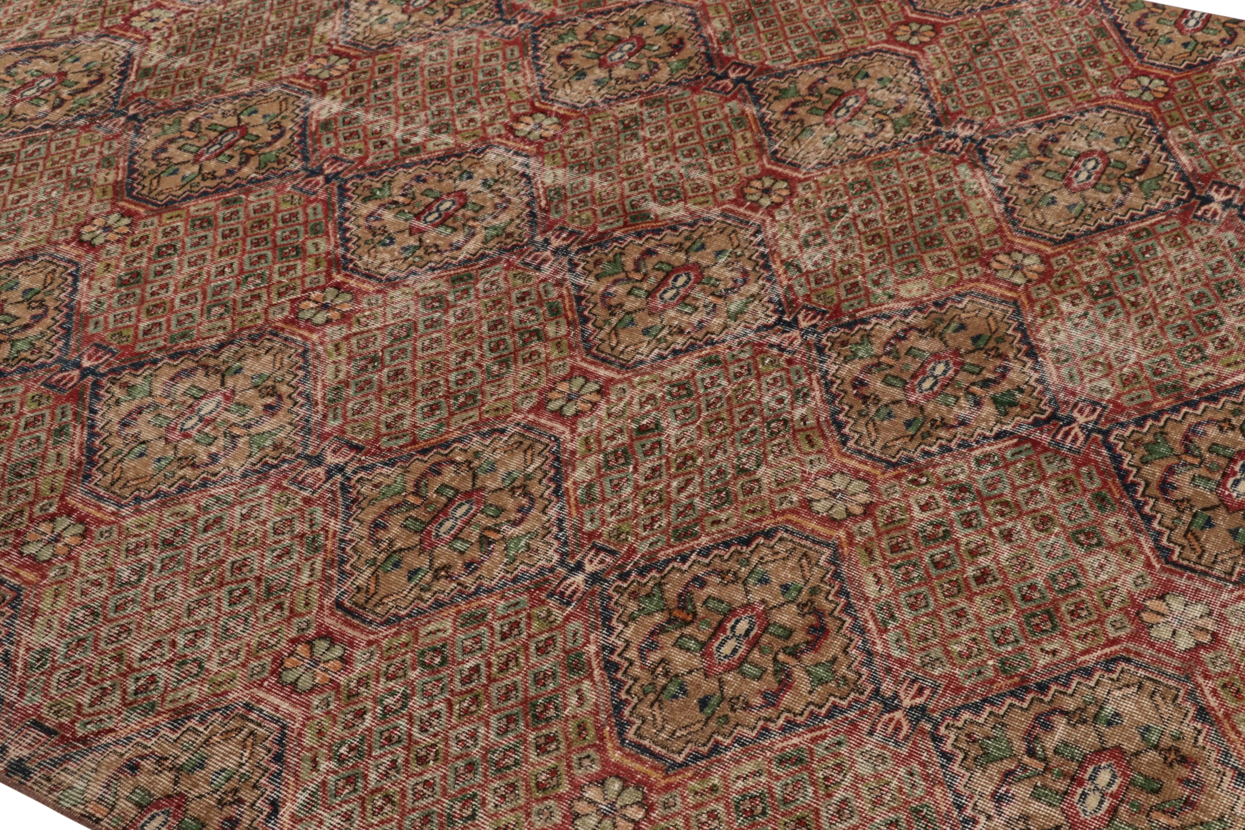 Vintage Turkish Floral Rug