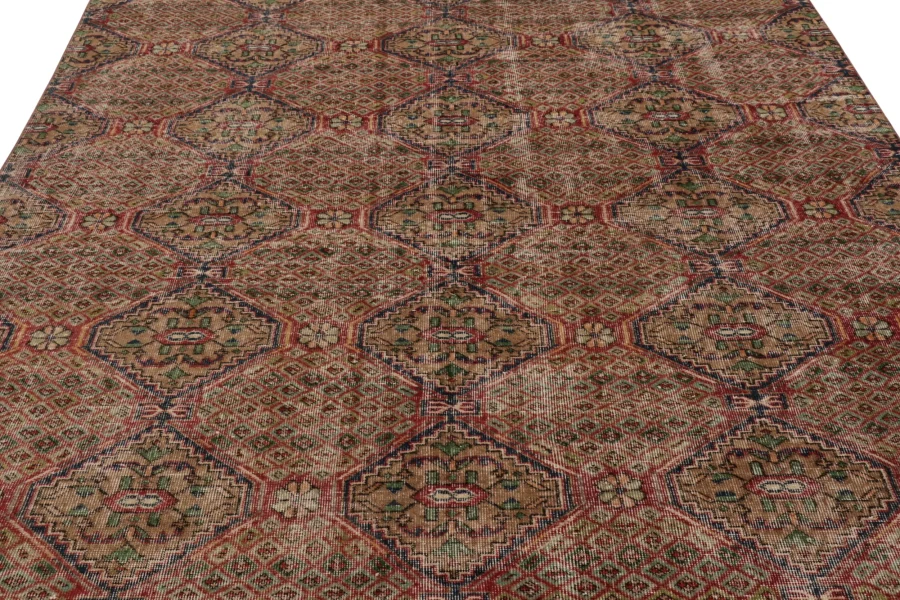 Vintage Turkish Floral Rug