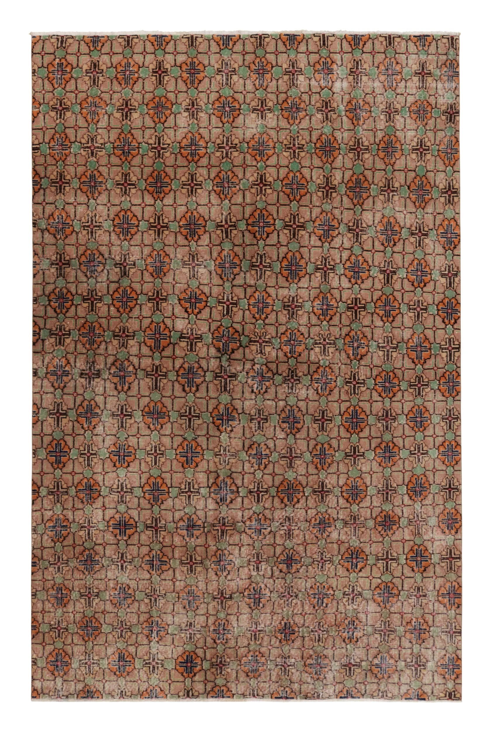 Vintage Turkish Floral Rug