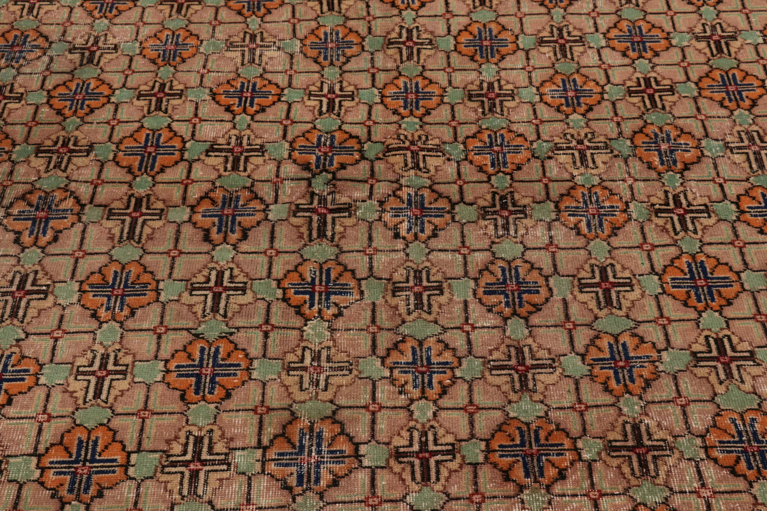 Vintage Turkish Floral Rug