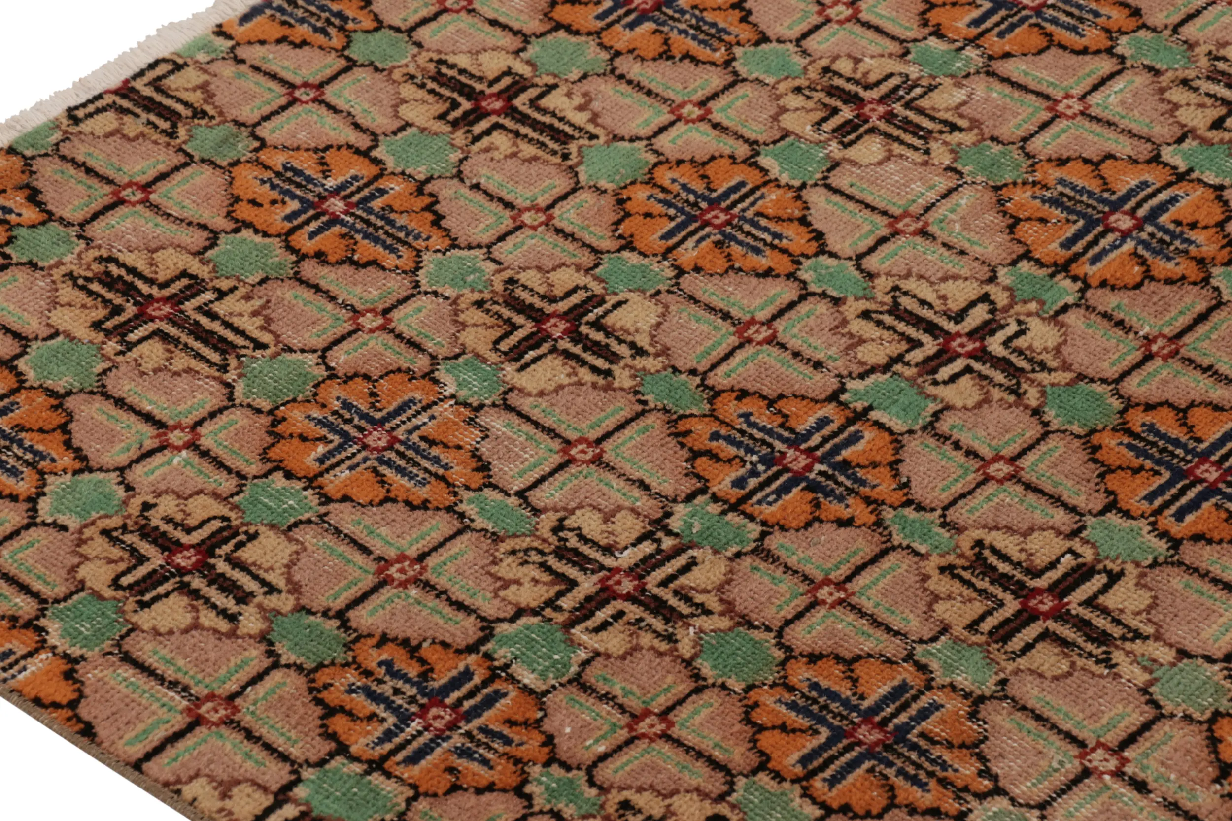 Vintage Turkish Floral Rug