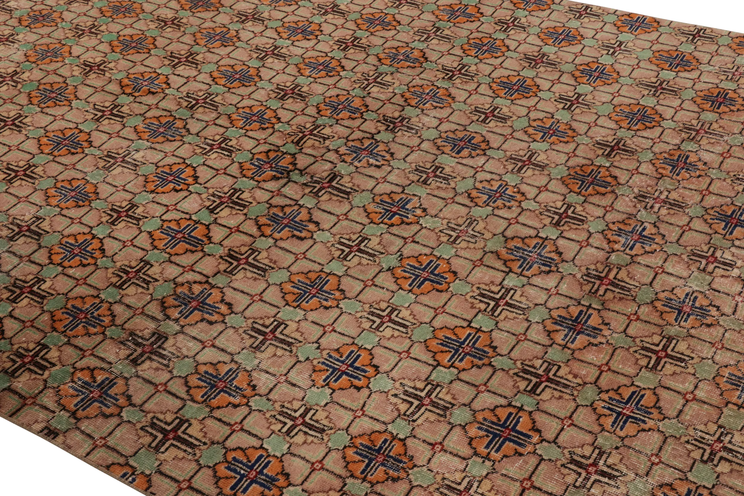 Vintage Turkish Floral Rug