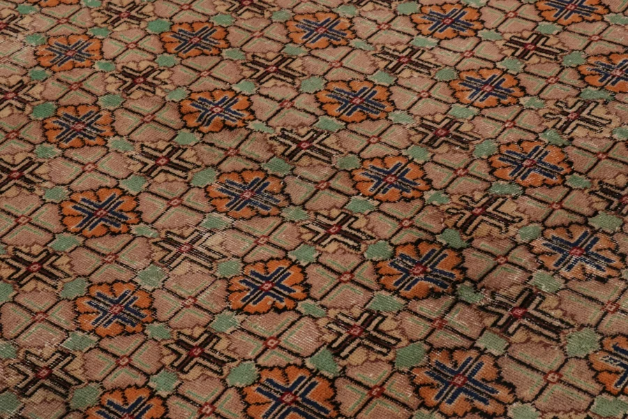 Vintage Turkish Floral Rug