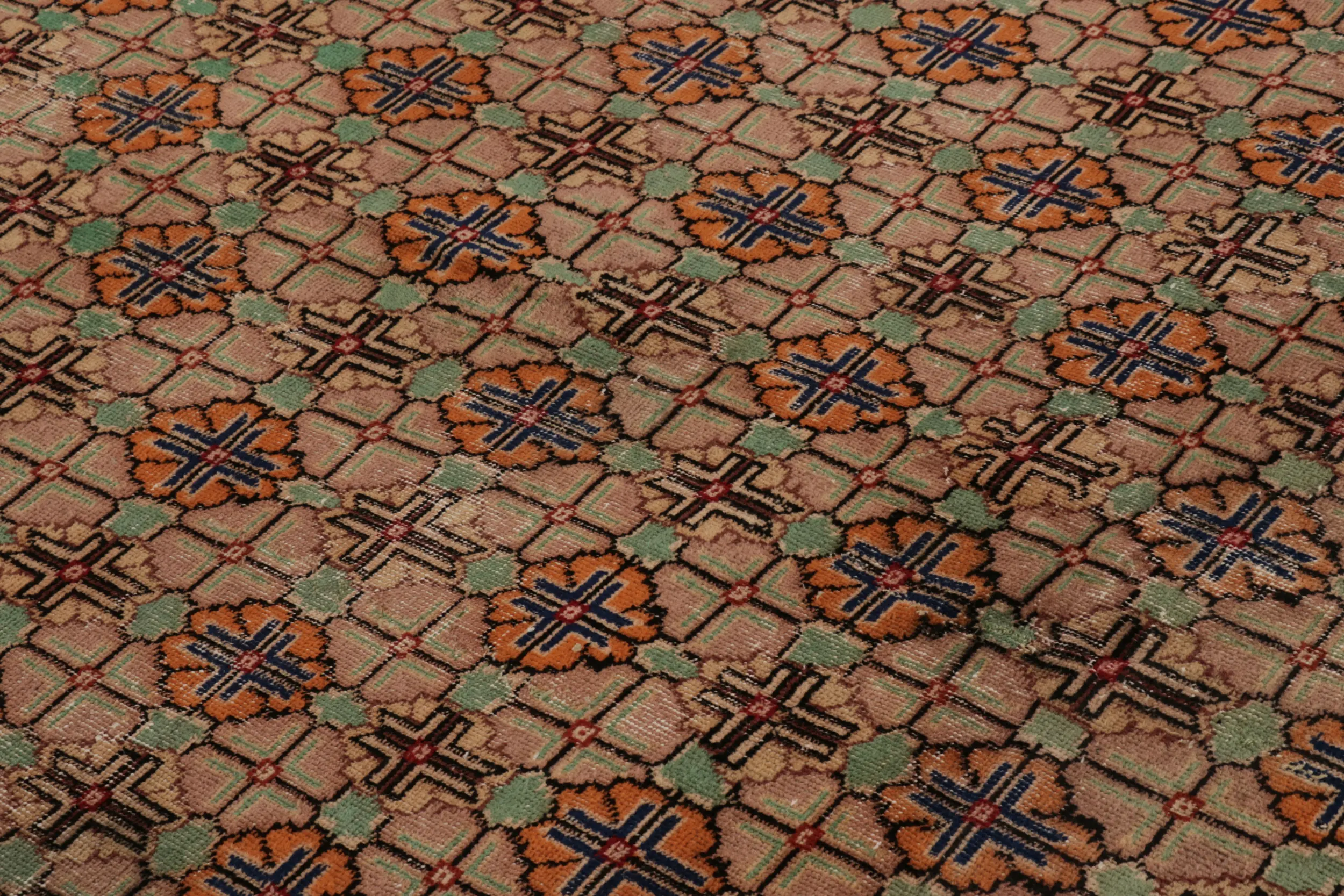 Vintage Turkish Floral Rug