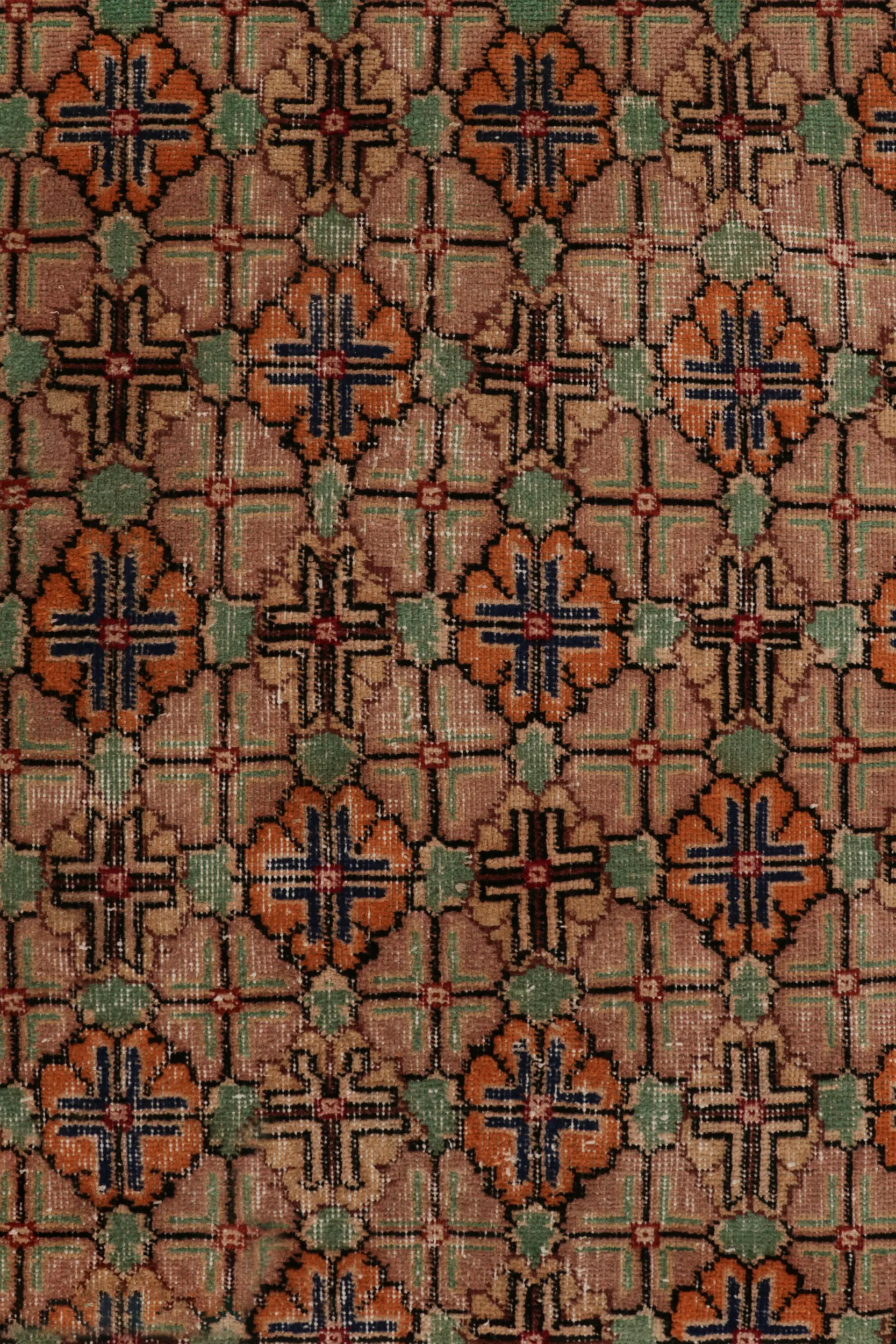 Vintage Turkish Floral Rug
