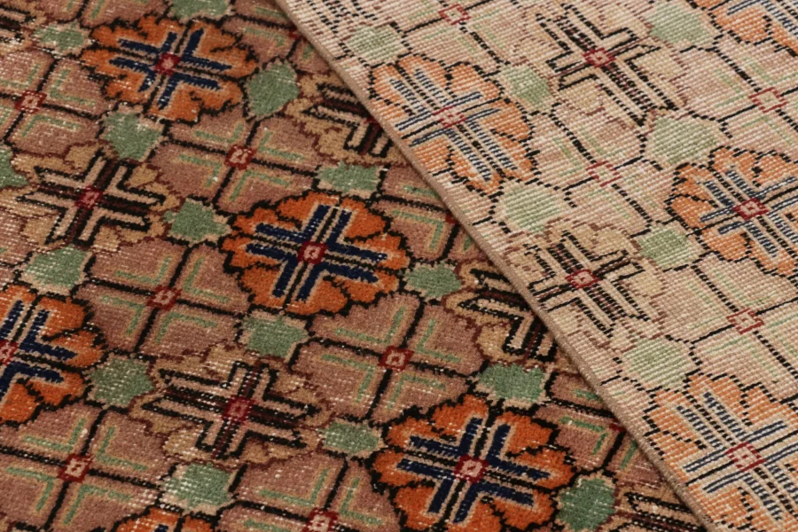Vintage Turkish Floral Rug