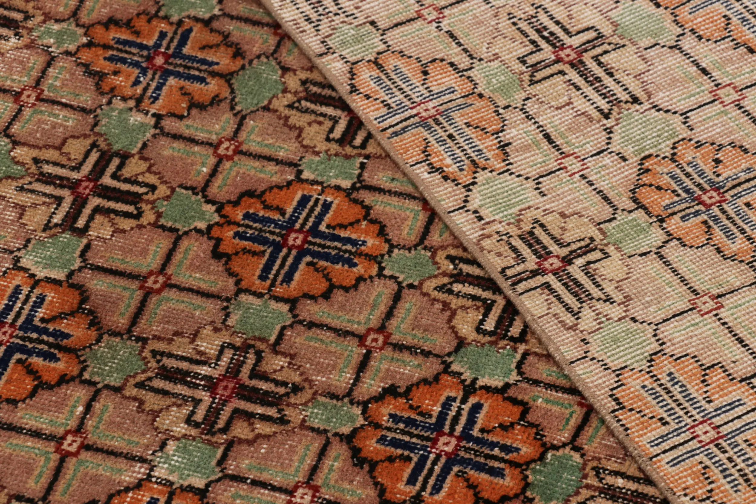 Vintage Turkish Floral Rug