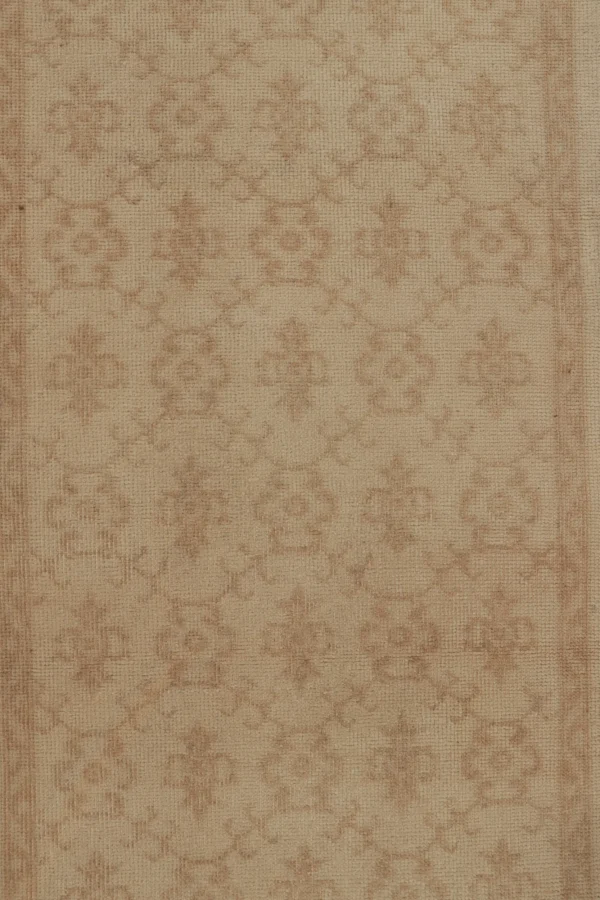 Vintage Turkish Distressed Geometric Runner Rug