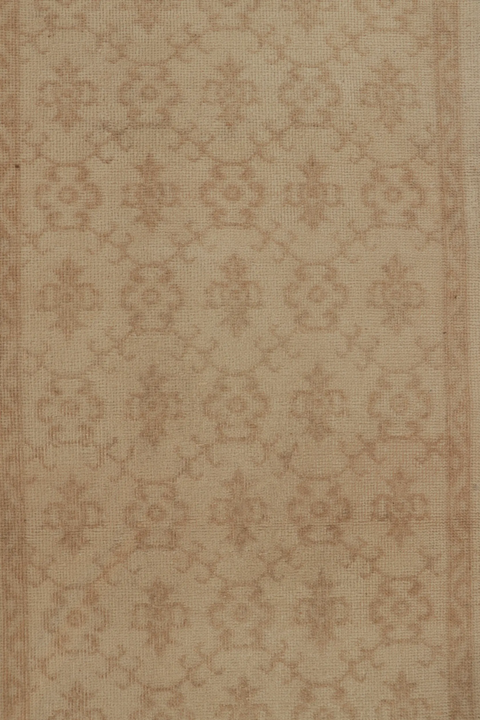 Vintage Turkish Distressed Geometric Runner Rug