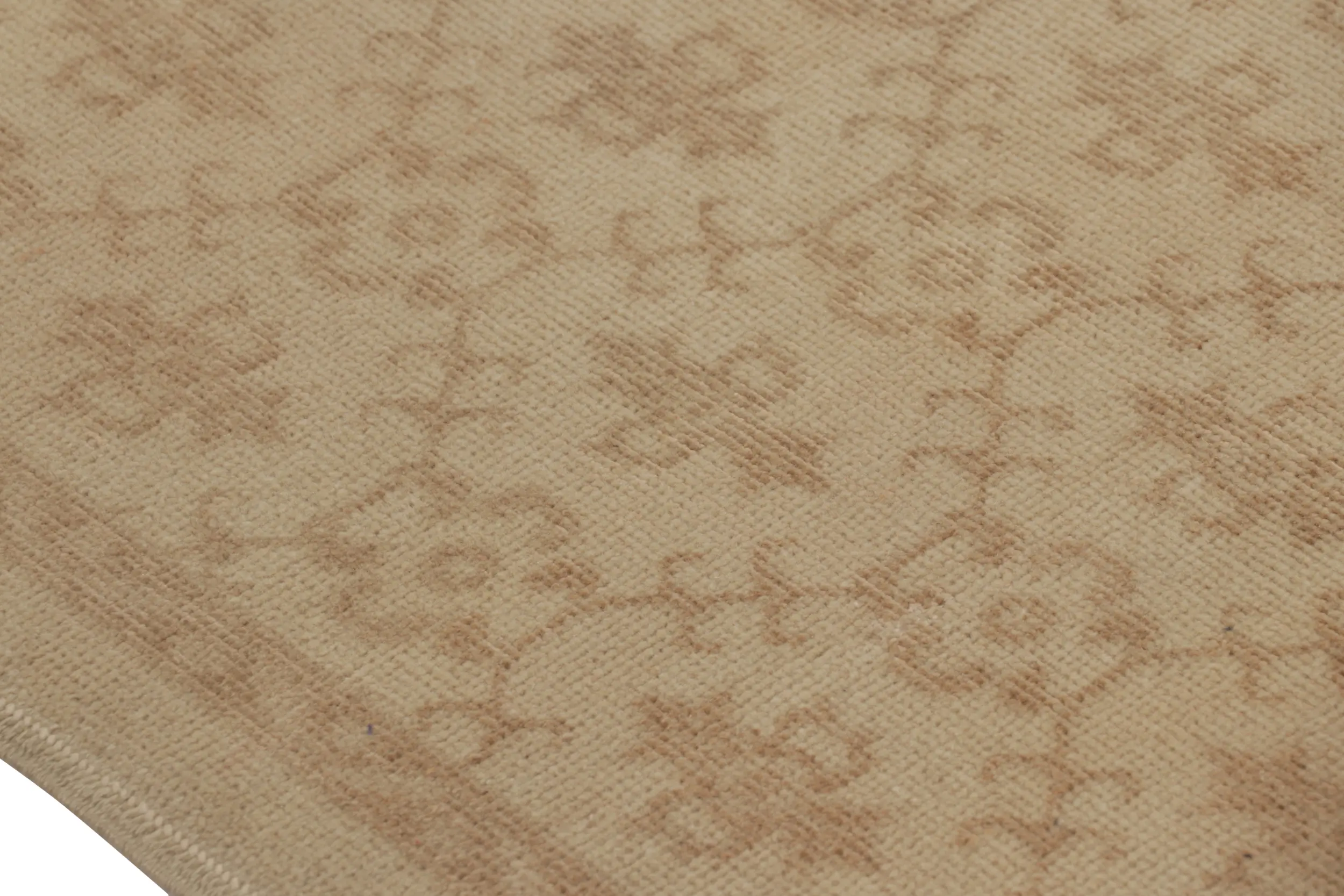 Vintage Turkish Distressed Geometric Runner Rug