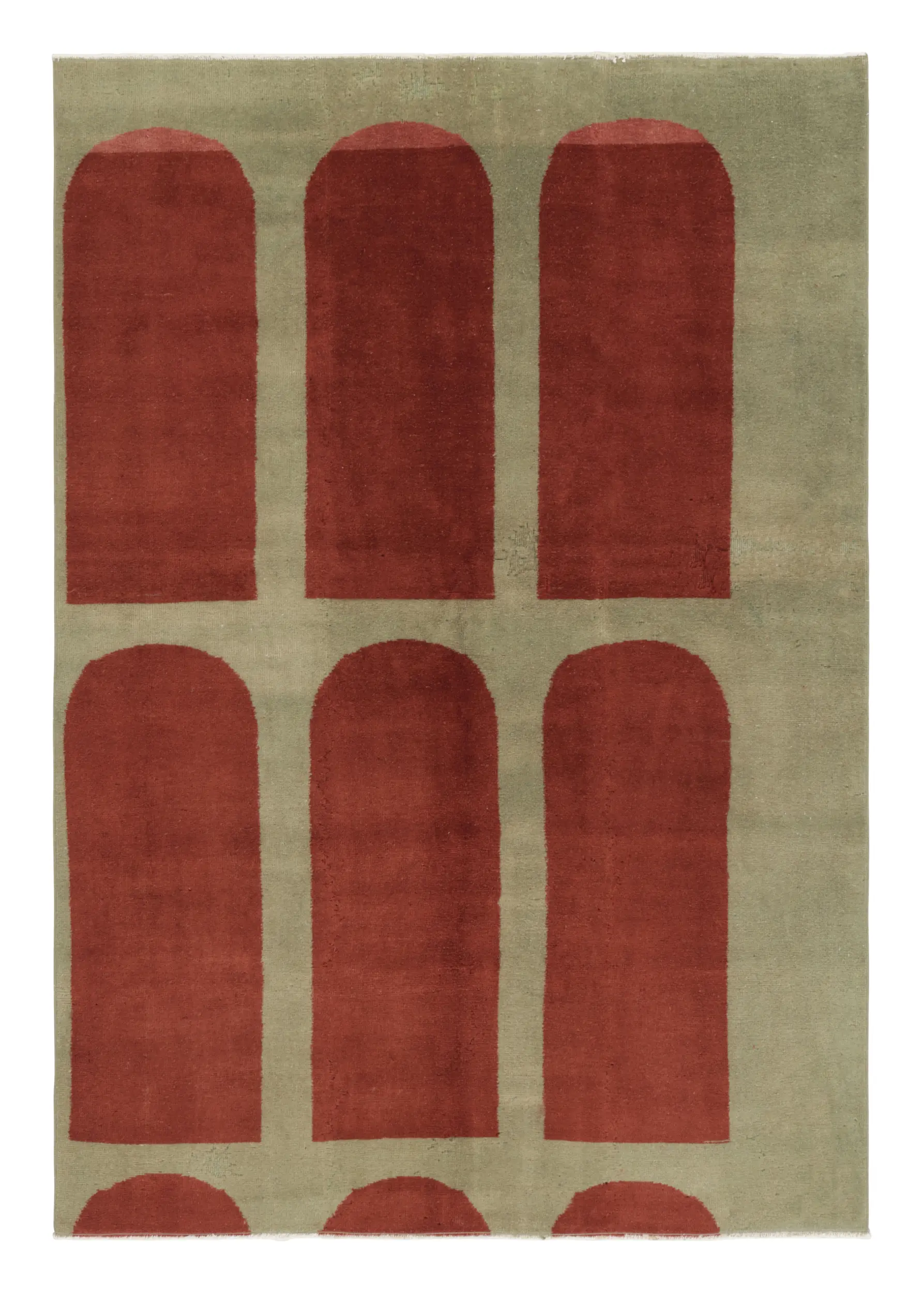 Vintage Turkish Rug, Red Saf Geometric Patterns