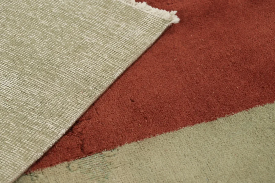 Vintage Turkish Rug, Red Saf Geometric Patterns
