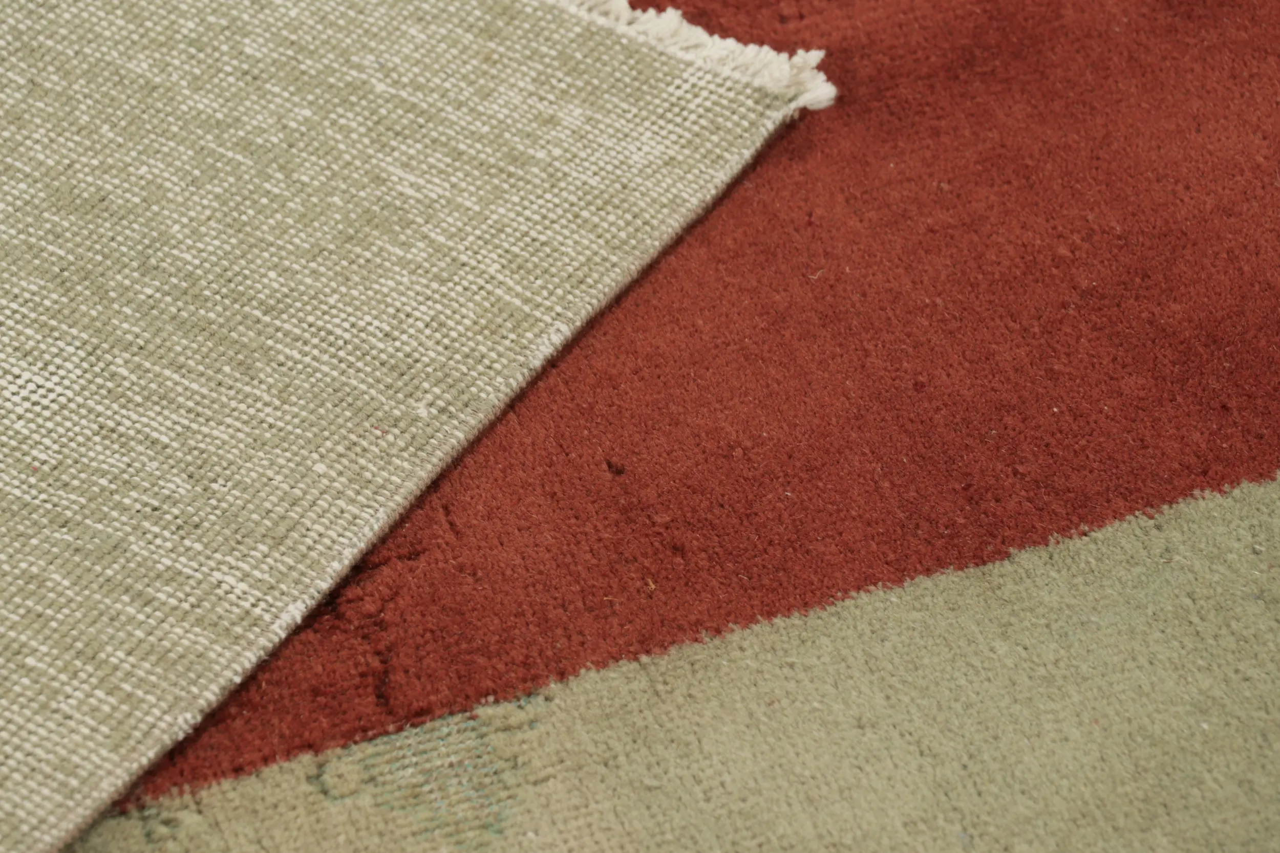Vintage Turkish Rug, Red Saf Geometric Patterns