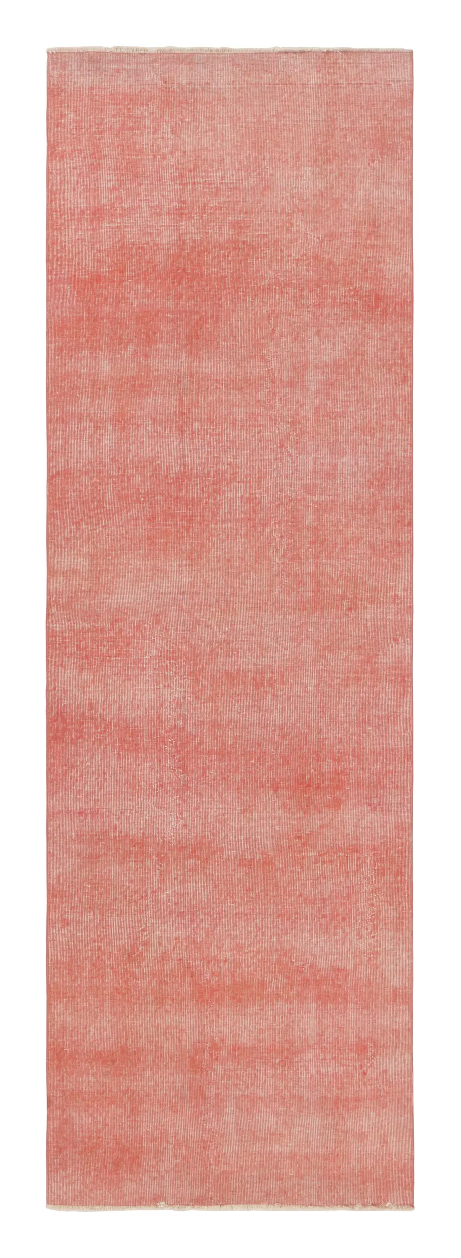 Vintage Turkish Distressed Runner Rug, Solid/Stripes