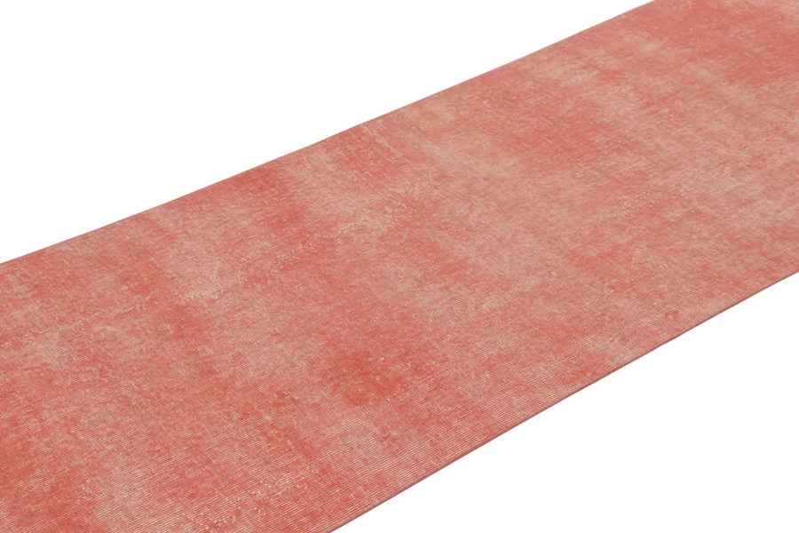 Vintage Turkish Distressed Runner Rug, Solid/Stripes