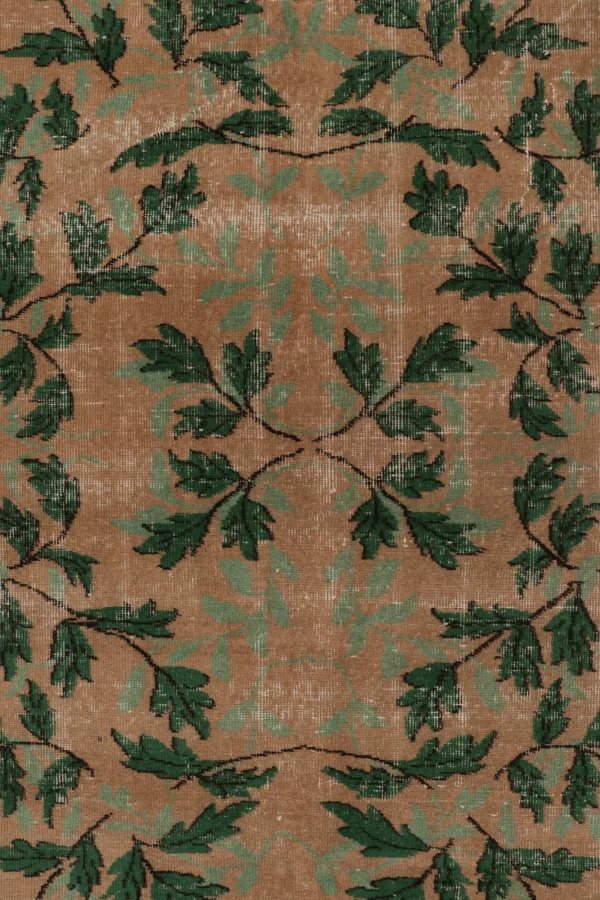 Vintage Turkish Distressed Floral Rug