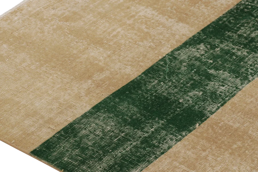 Vintage Distressed Zeki Müren Rug, Solid/Striped