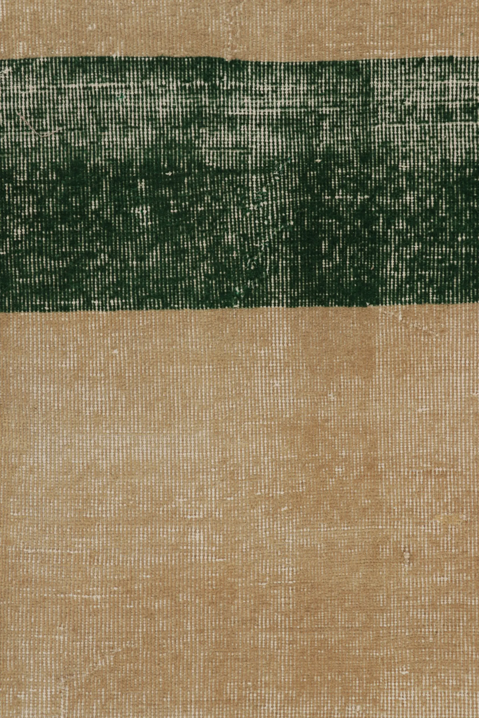 Vintage Distressed Zeki Müren Rug, Solid/Striped
