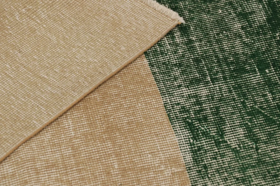 Vintage Distressed Zeki Müren Rug, Solid/Striped
