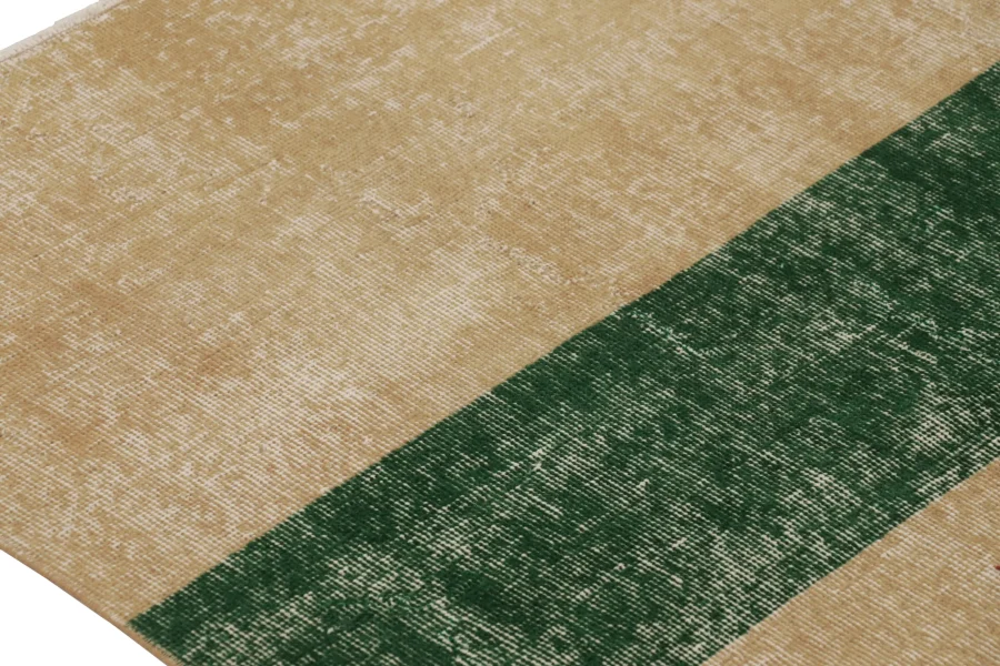 Vintage Distressed Zeki Müren Rug, Solid/Striped