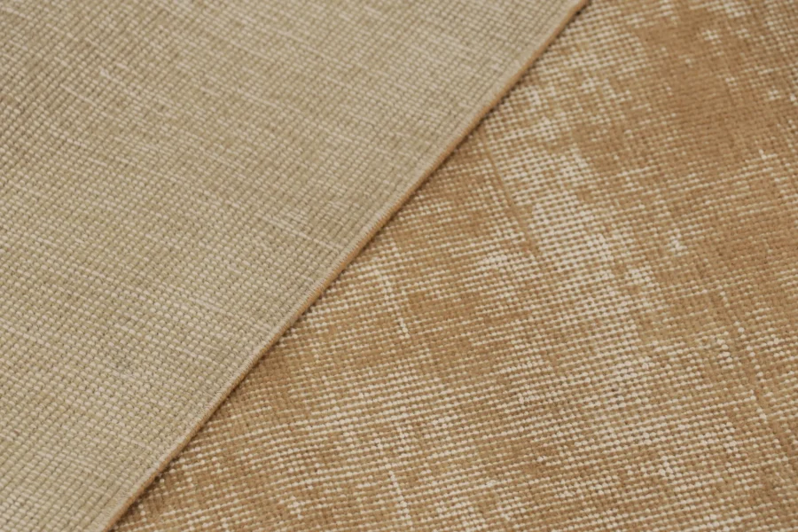 Vintage Distressed Zeki Müren Rug, Solid/Striped