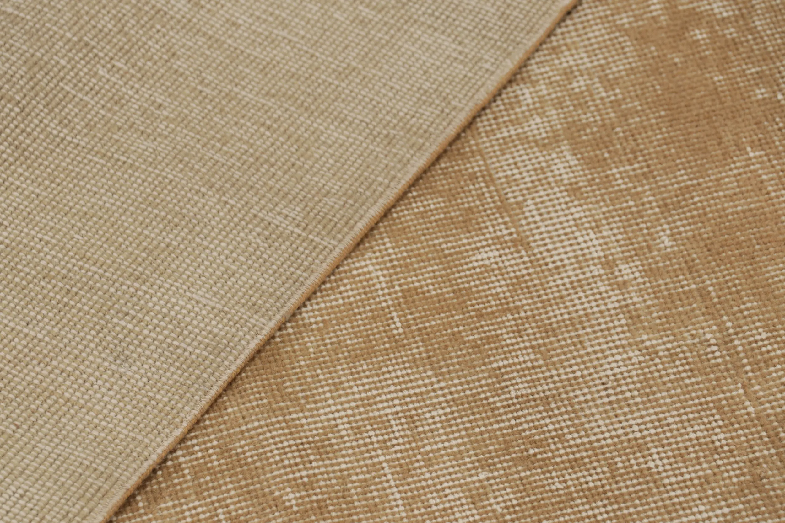 Vintage Distressed Zeki Müren Rug, Solid/Striped
