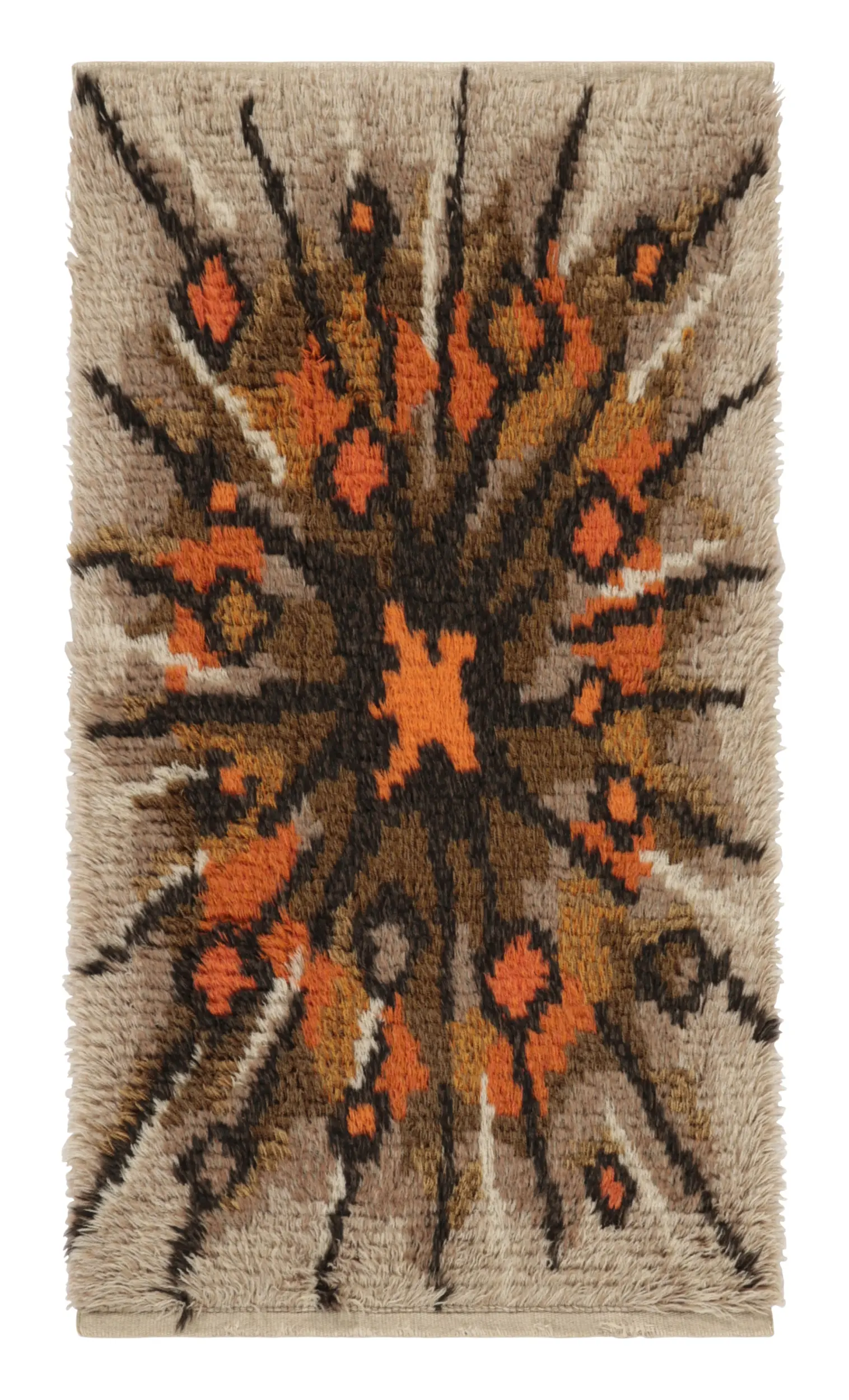 Vintage Swedish Abstract Rug