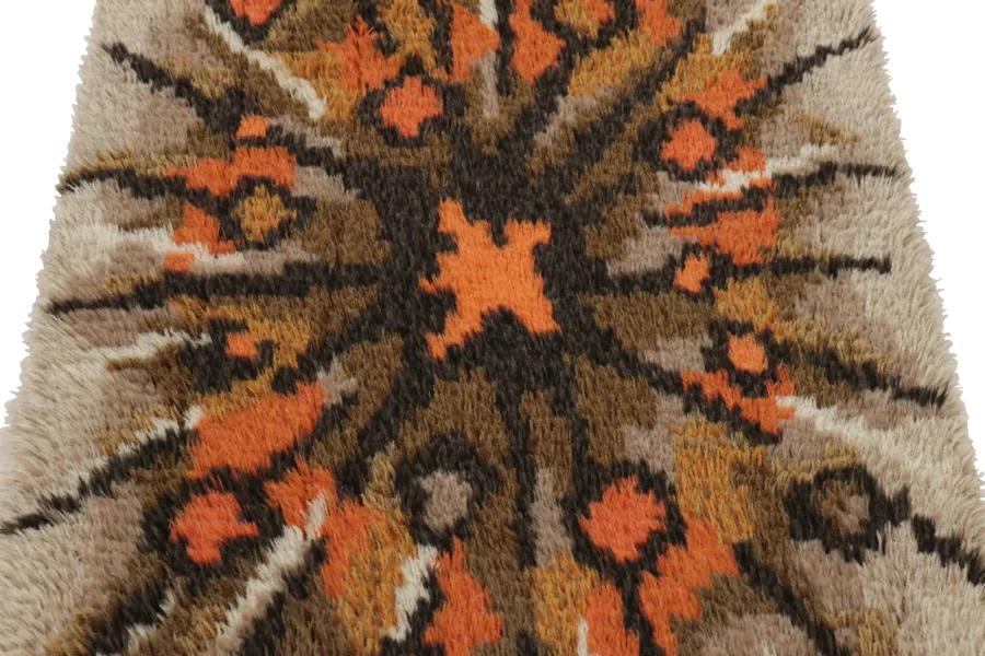 Vintage Swedish Abstract Rug