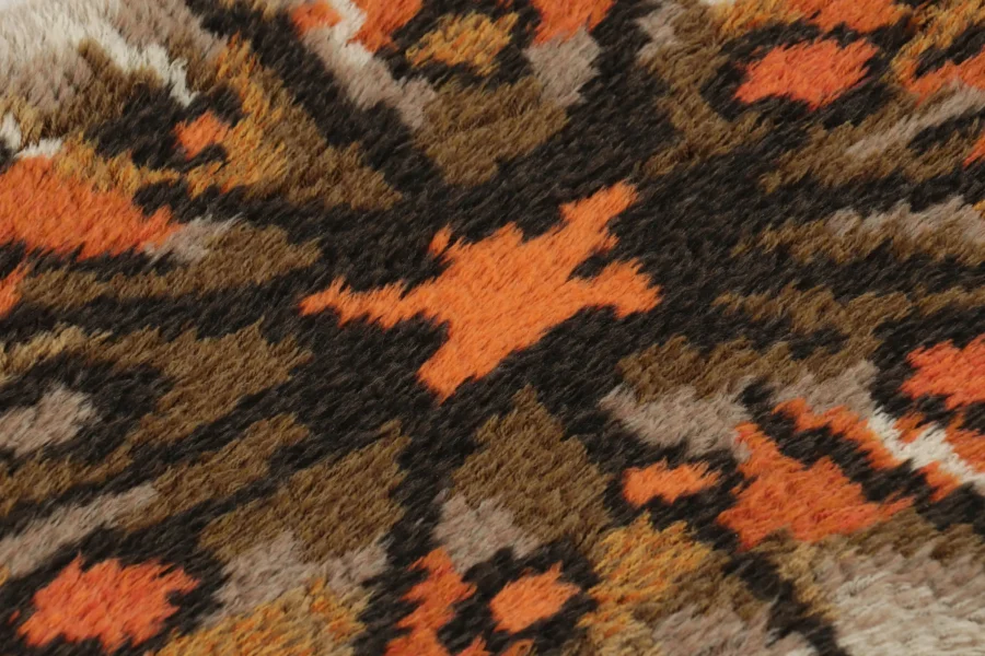 Vintage Swedish Abstract Rug