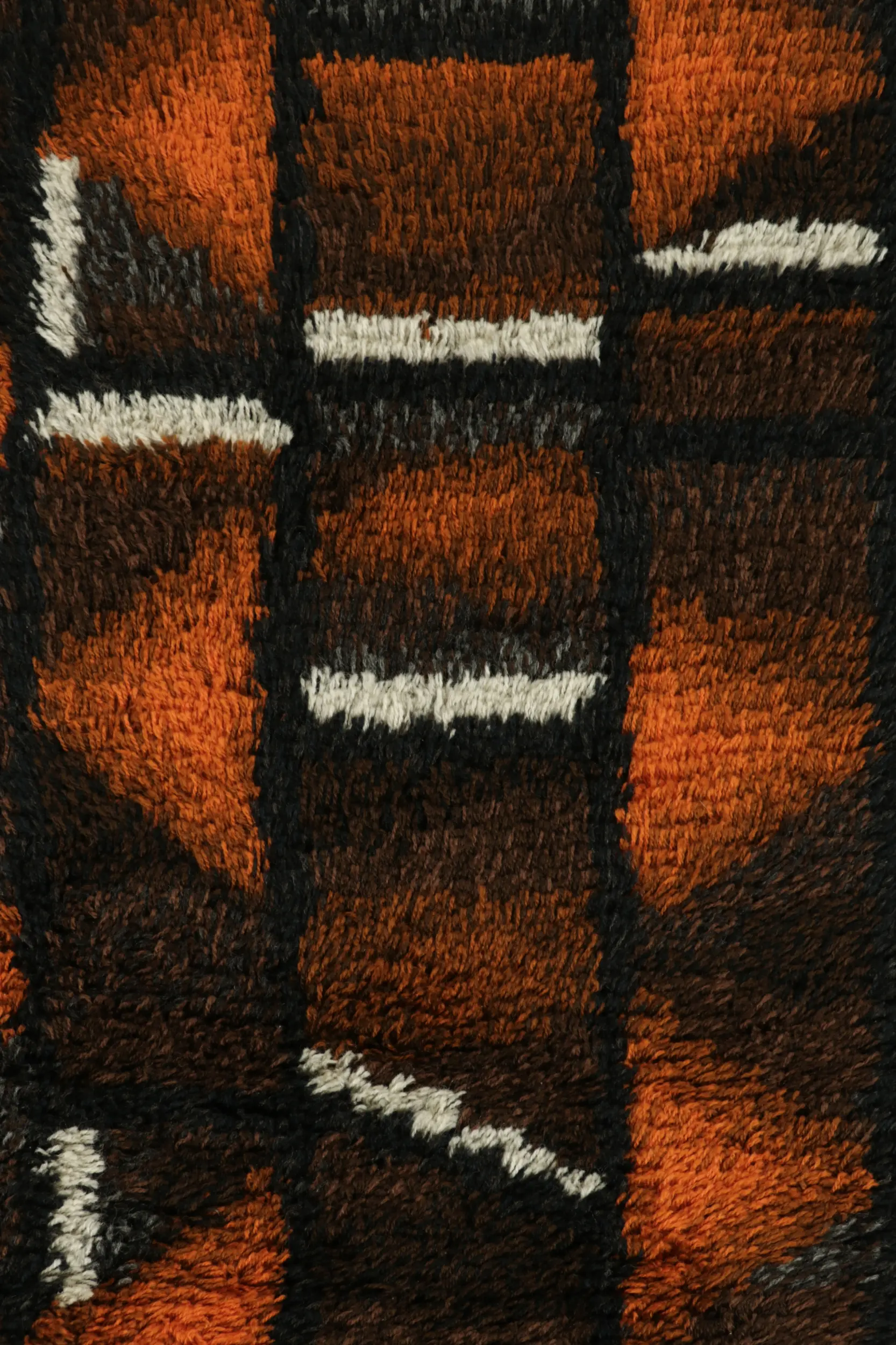 Vintage Swedish Geometric Rug