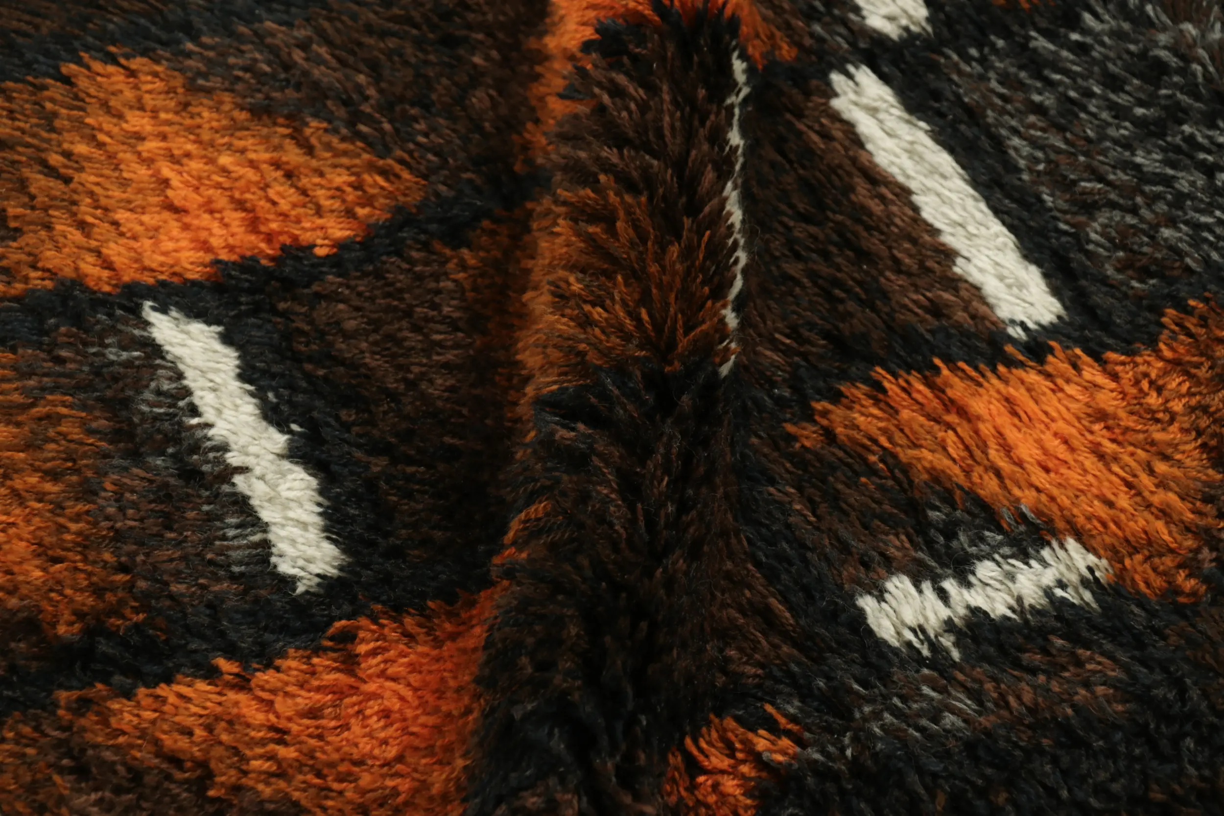 Vintage Swedish Geometric Rug