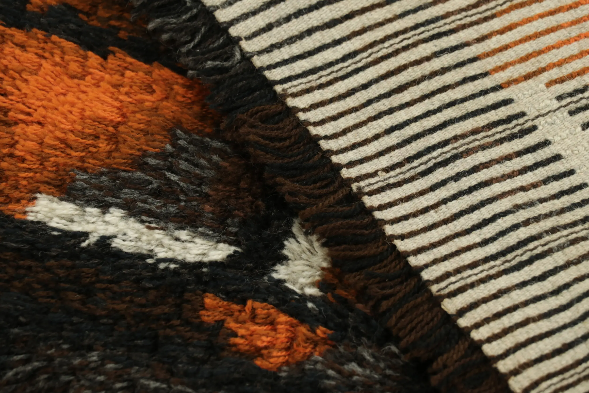 Vintage Swedish Geometric Rug