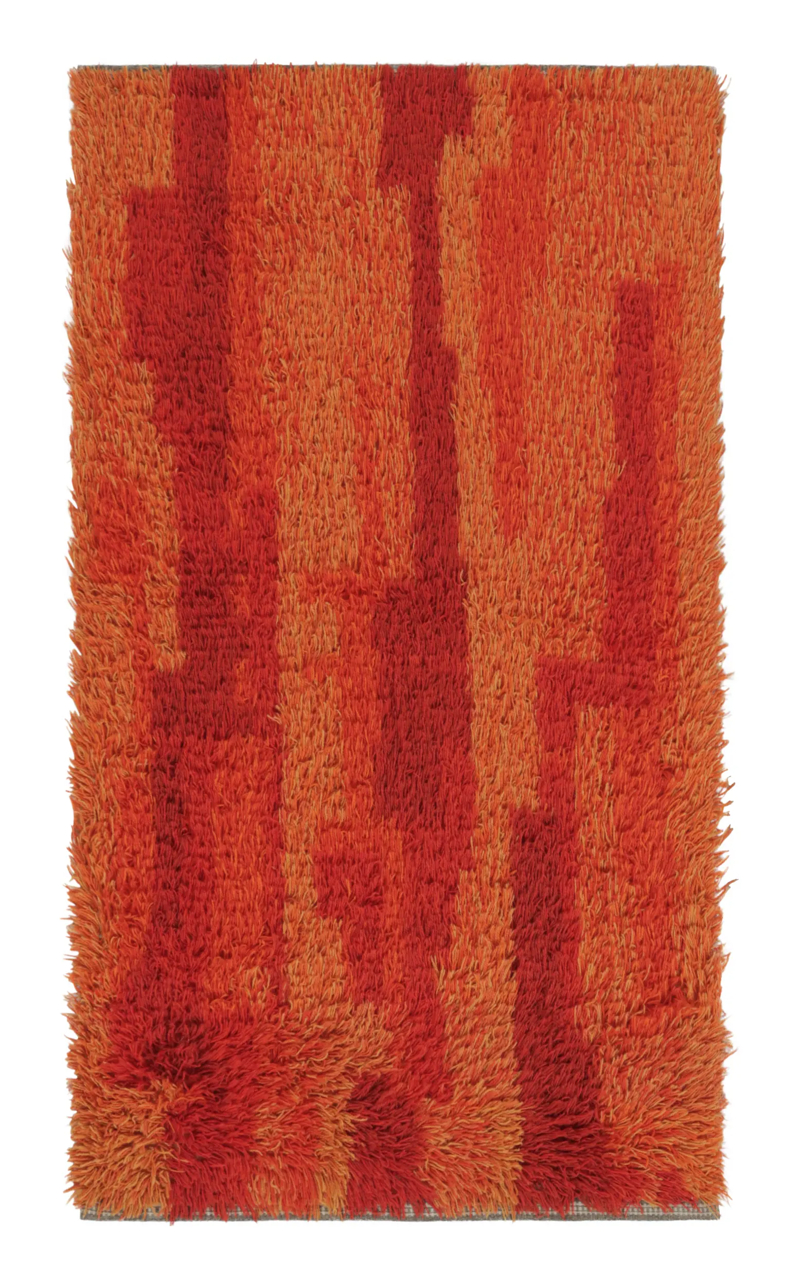 Vintage Swedish Geometric Abstract Rug