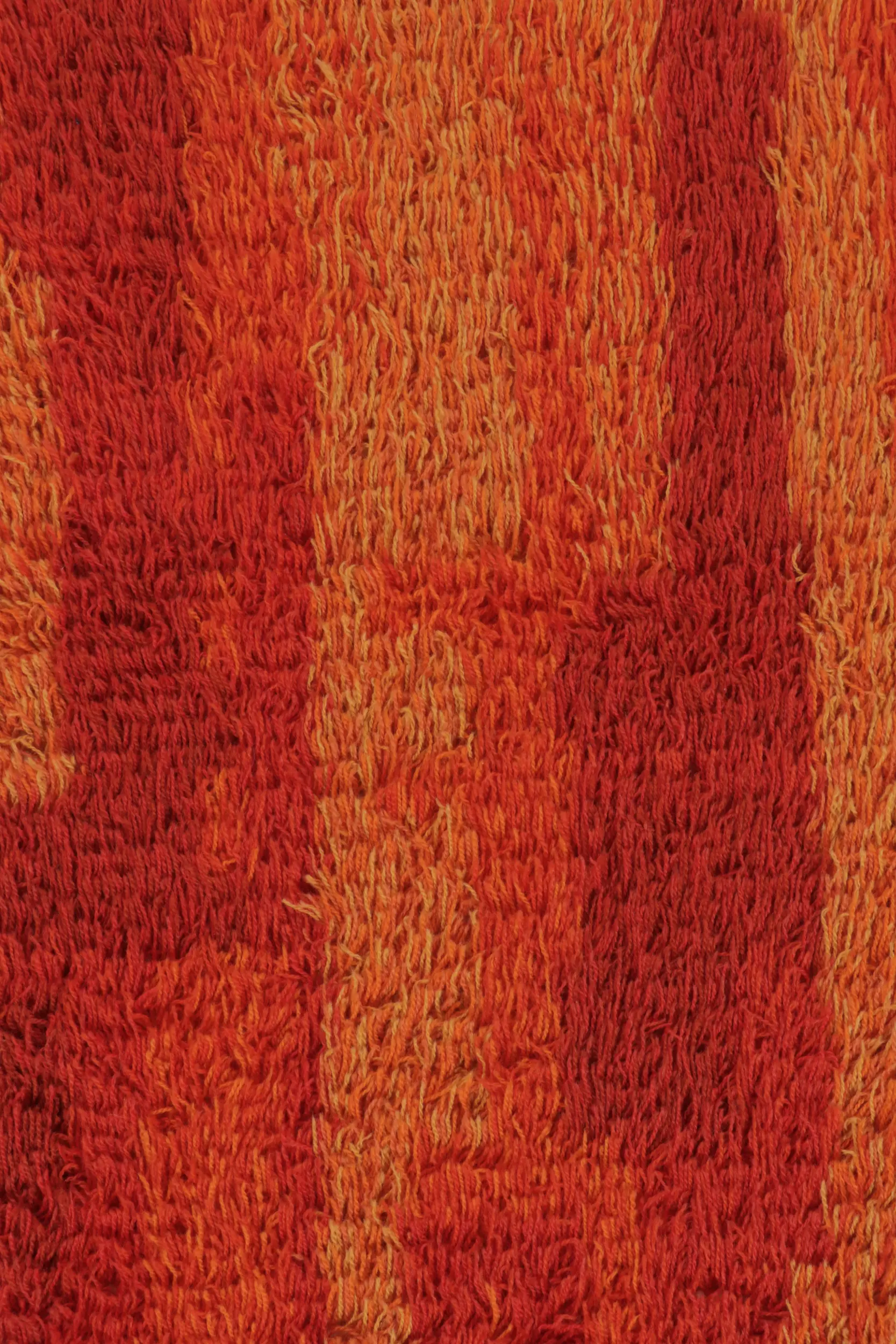 Vintage Swedish Geometric Abstract Rug
