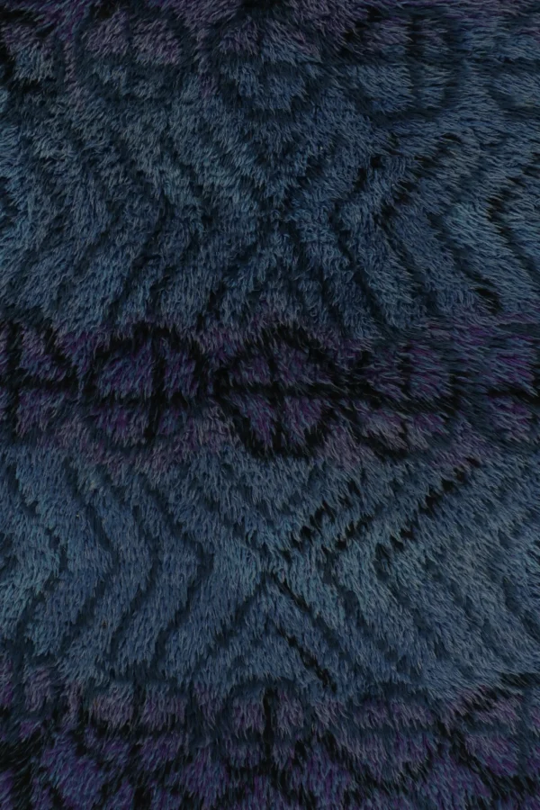 Vintage Swedish Geometric Abstract Rug