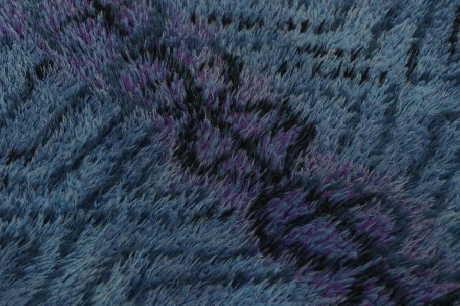 Vintage Swedish Geometric Abstract Rug