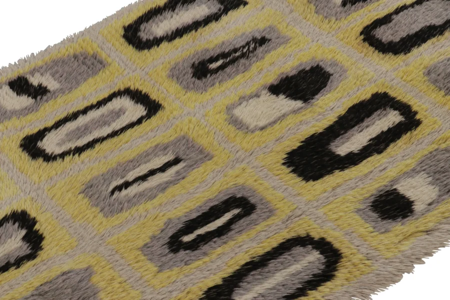Vintage Swedish Abstract Rug