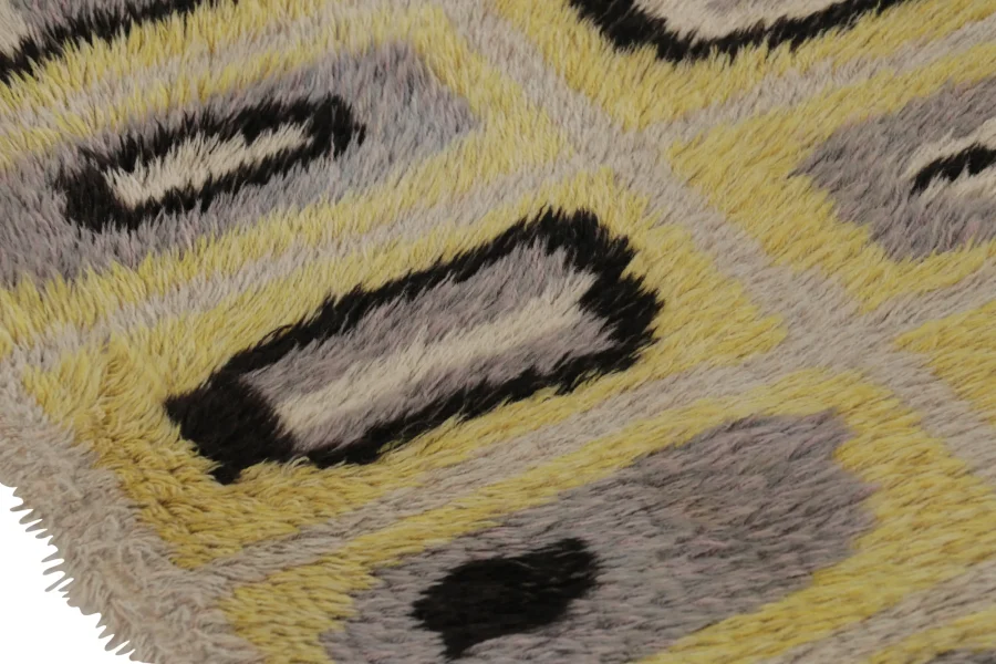 Vintage Swedish Abstract Rug