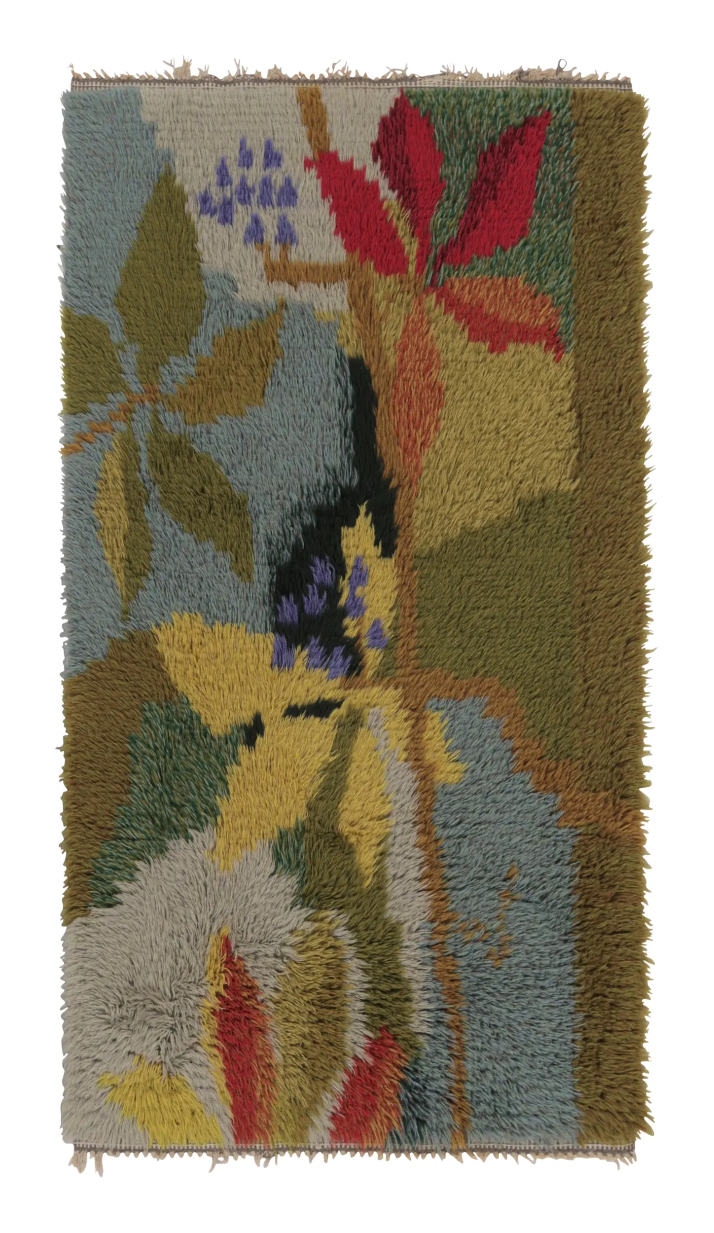 Vintage Swedish Abstract Rug
